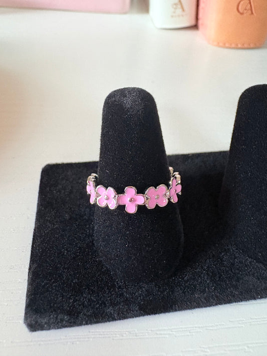 pink flower ring