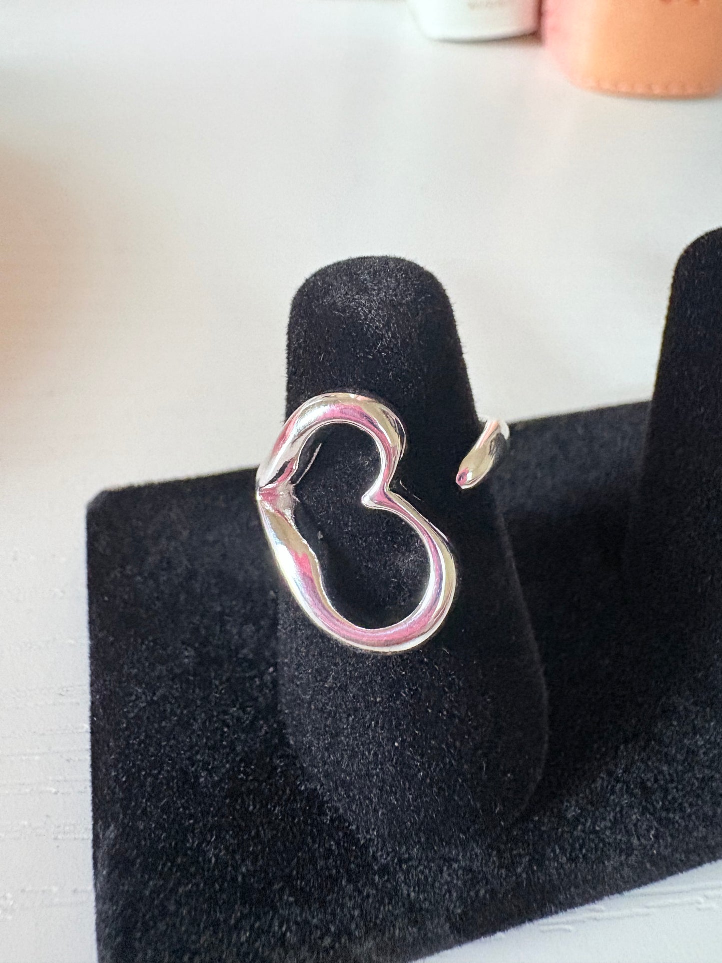 adjustable heart shaped ring