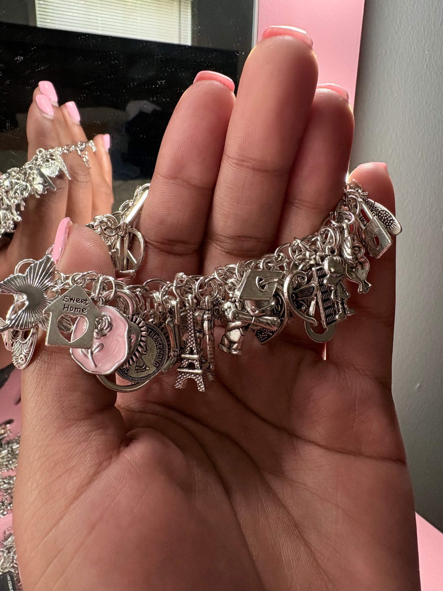 Dainty girl charm bracelet extra full Or full your choice