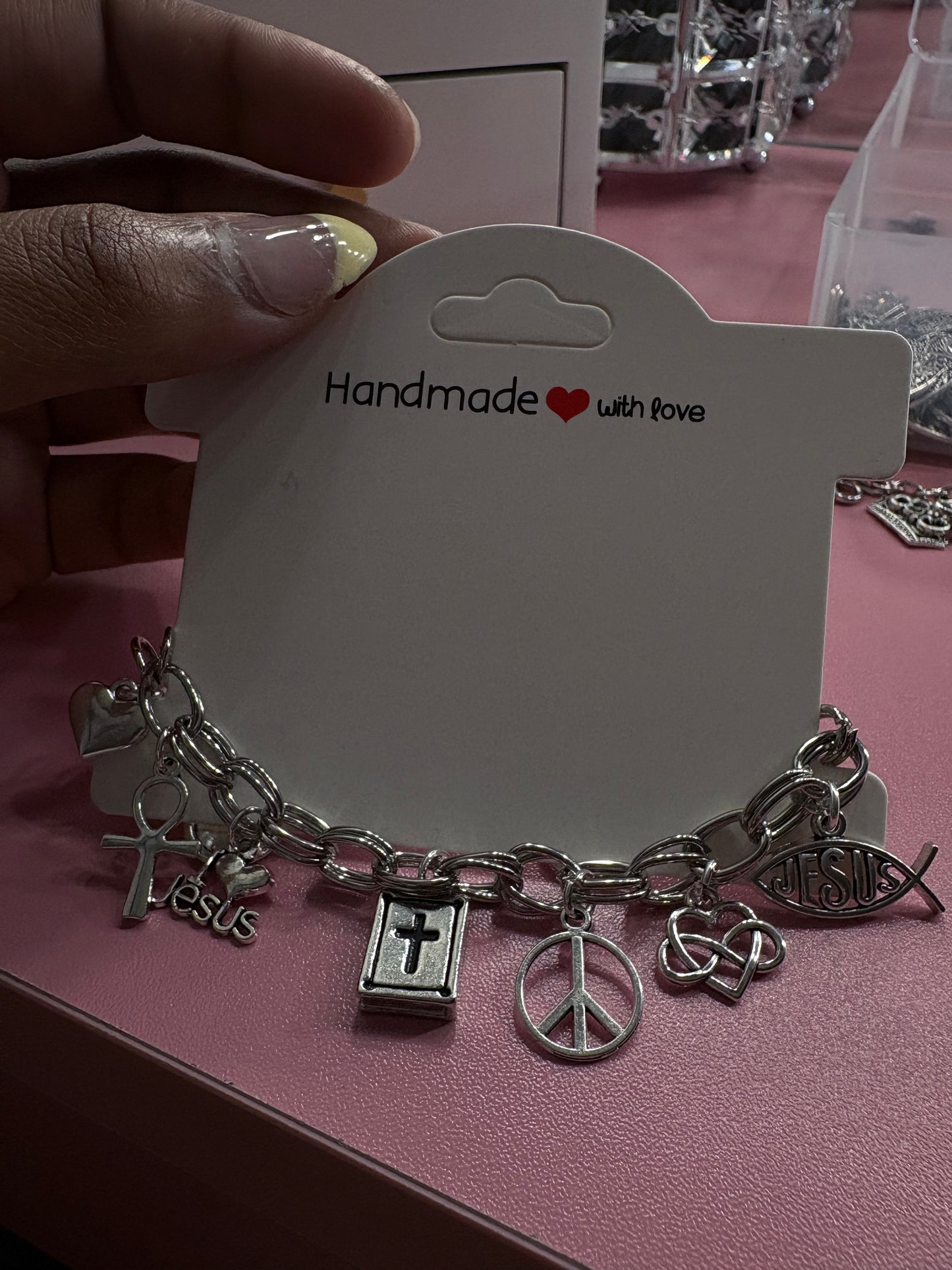 I heart Jesus inspired charm bracelet.